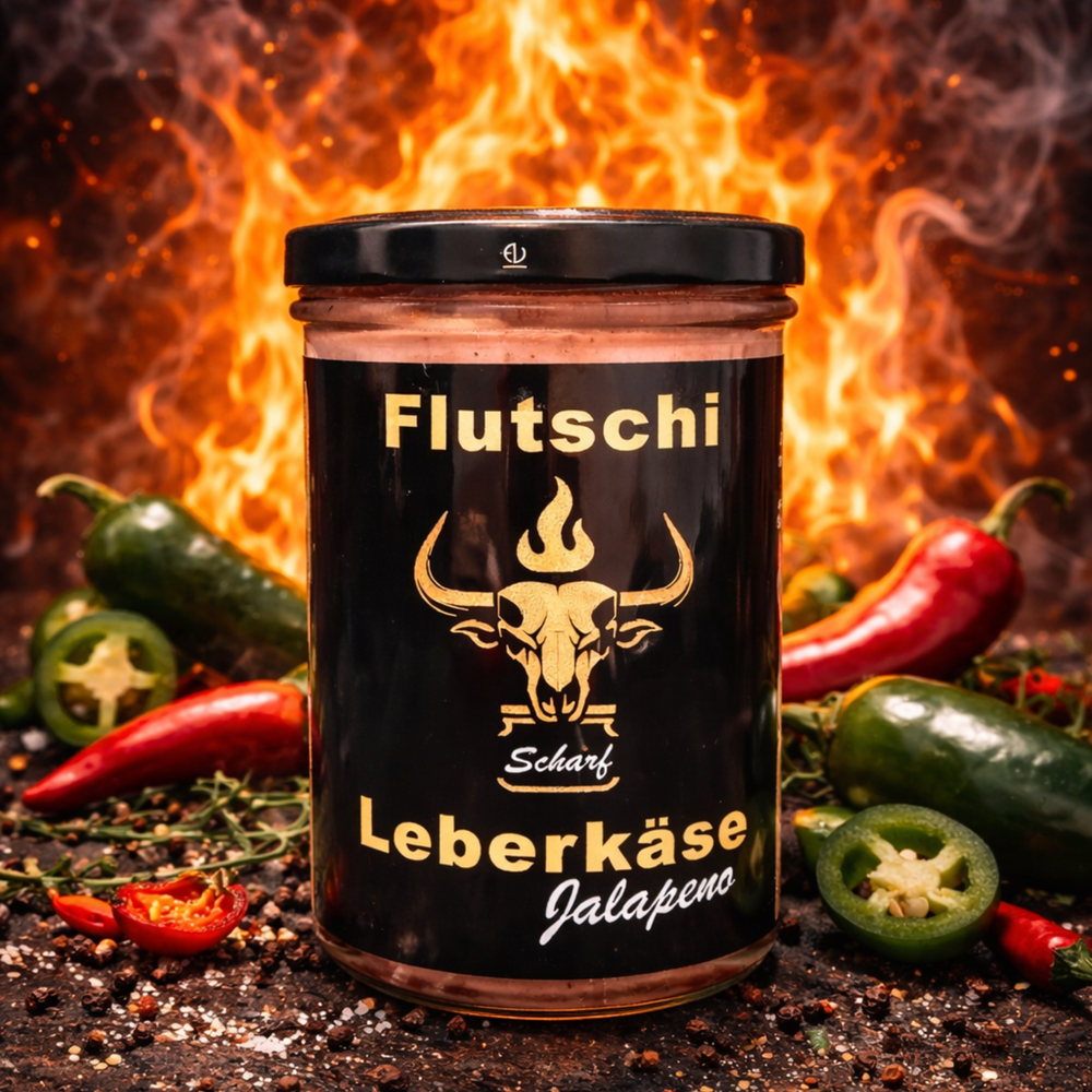 Scharfer Jalapeno Leberkäse im Glas von Flutschi